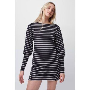 NWT French Connection Sally Breton Stripe Jersey Dress Size S